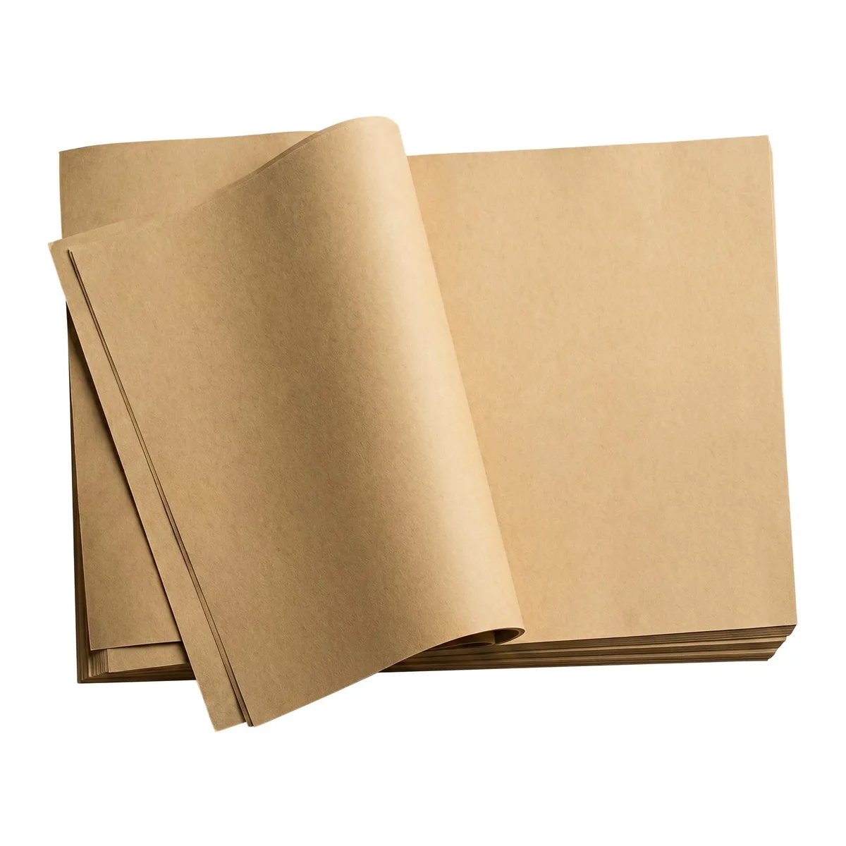 Stack of 100 natural unbleached parchment sheets 10 by 14 inches