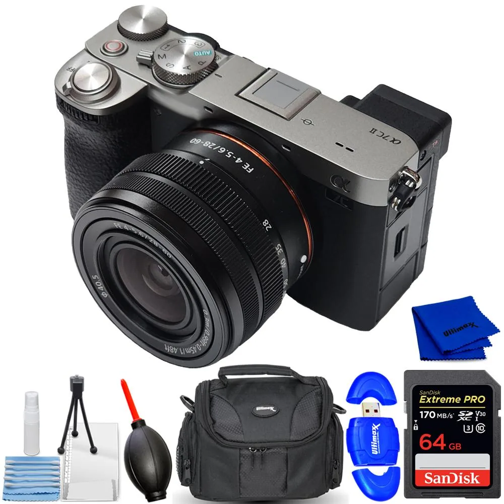 Sony Sony a7C II 33MP Compact Mirrorless Camera with 28-60mm Lens Silver Kit — product photo