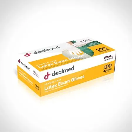 Dealmed Dealmed 787410 Disposable Latex Gloves Powder-Free S Beige 1000 PK — product photo