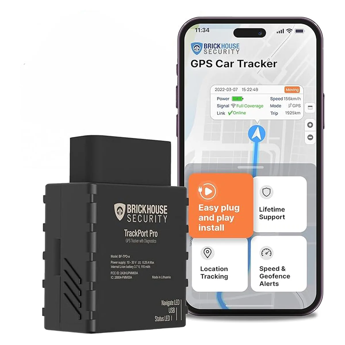  Garmin TrackPort Pro GPS accessory 4G LTE OBD-II tracker — product photo