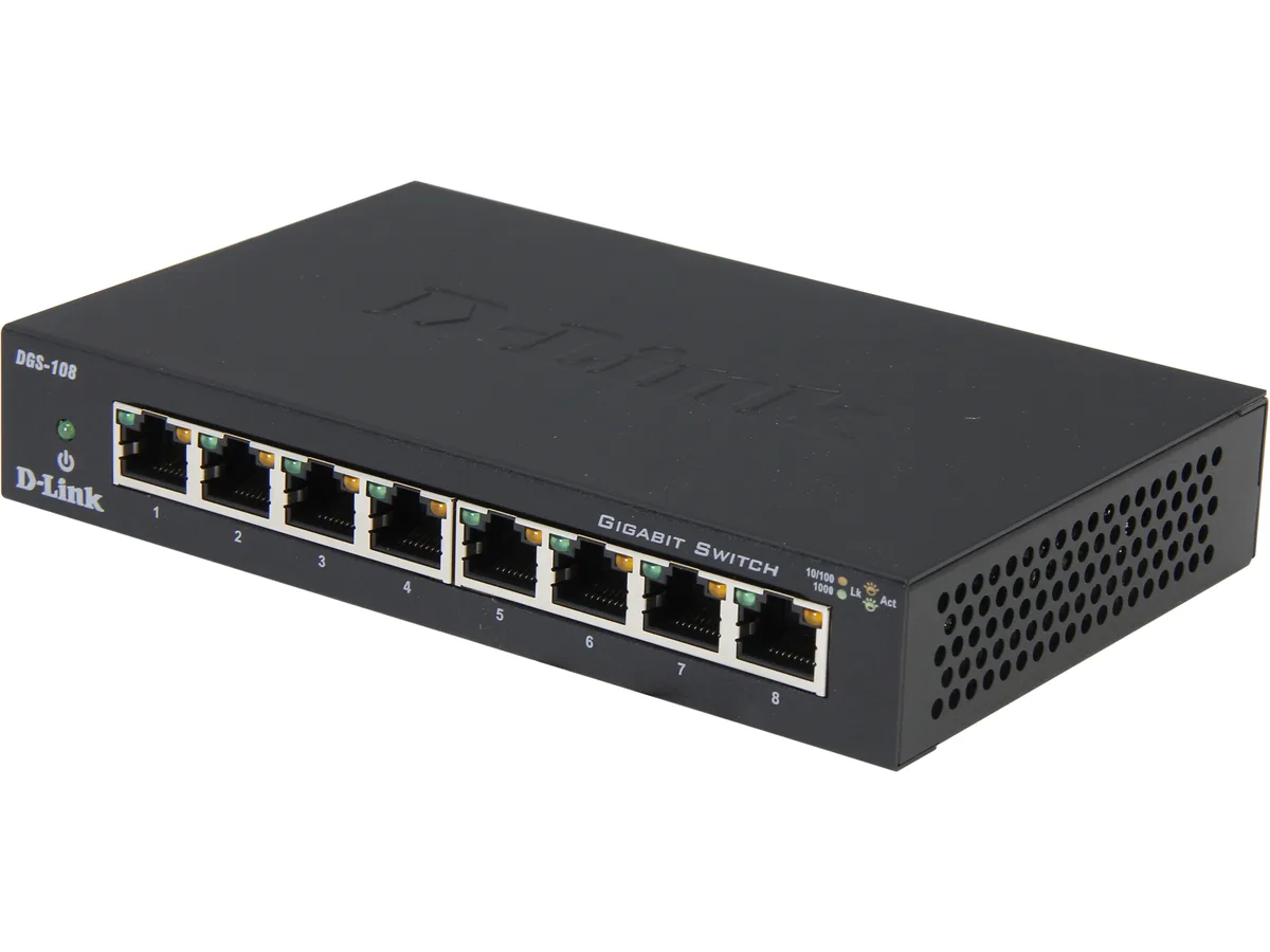 D-Link D-Link DGS-108 8-Port Gigabit Network Switch — product photo