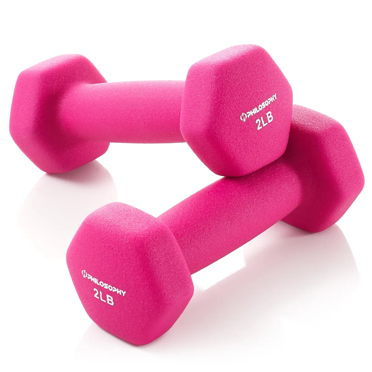 Philosophy Gym Philosophy Gym Neoprene Dumbbell Pair 2 lb Pink — product photo