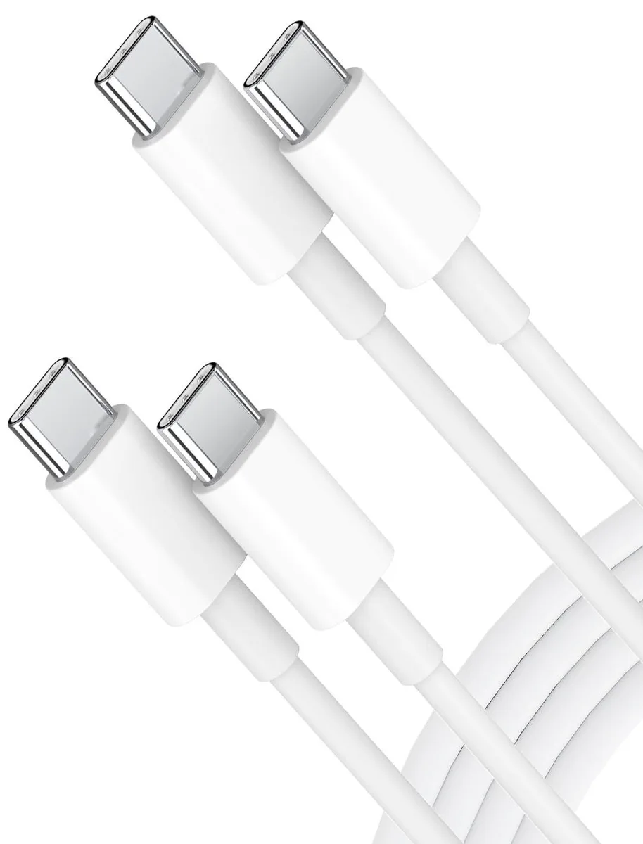 No Sew No Sew USB C to USB C Charging Cable 60W 3.3ft 2Pack White — product photo