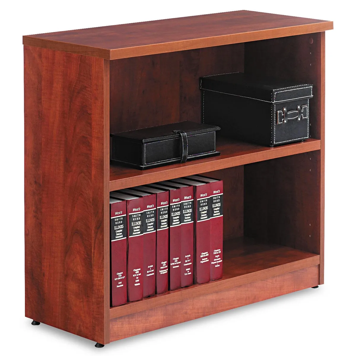 Alera Alera Valencia Series Bookcase Two-Shelf 31.75W x 14D x 29.5H Medium Cherry 633032 — product photo