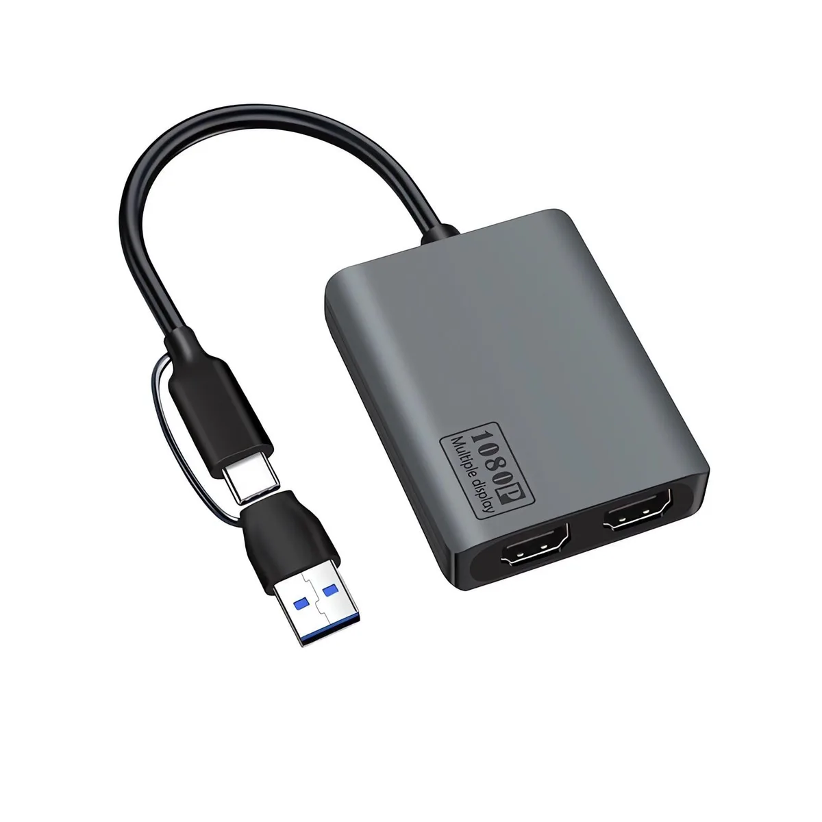 Vszerda Vszerda USB-C 3.0 / USB-A 3.0 to Dual HDMI Adapter — product photo