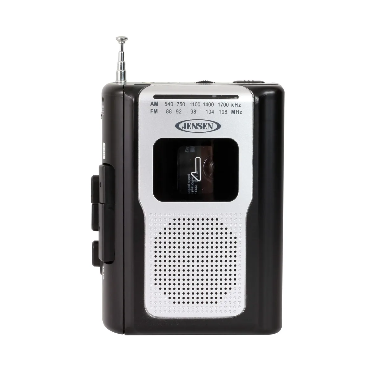 Jensen CR-100SB Limited Edition Cassette Player AM/FM Radio Black — product photo