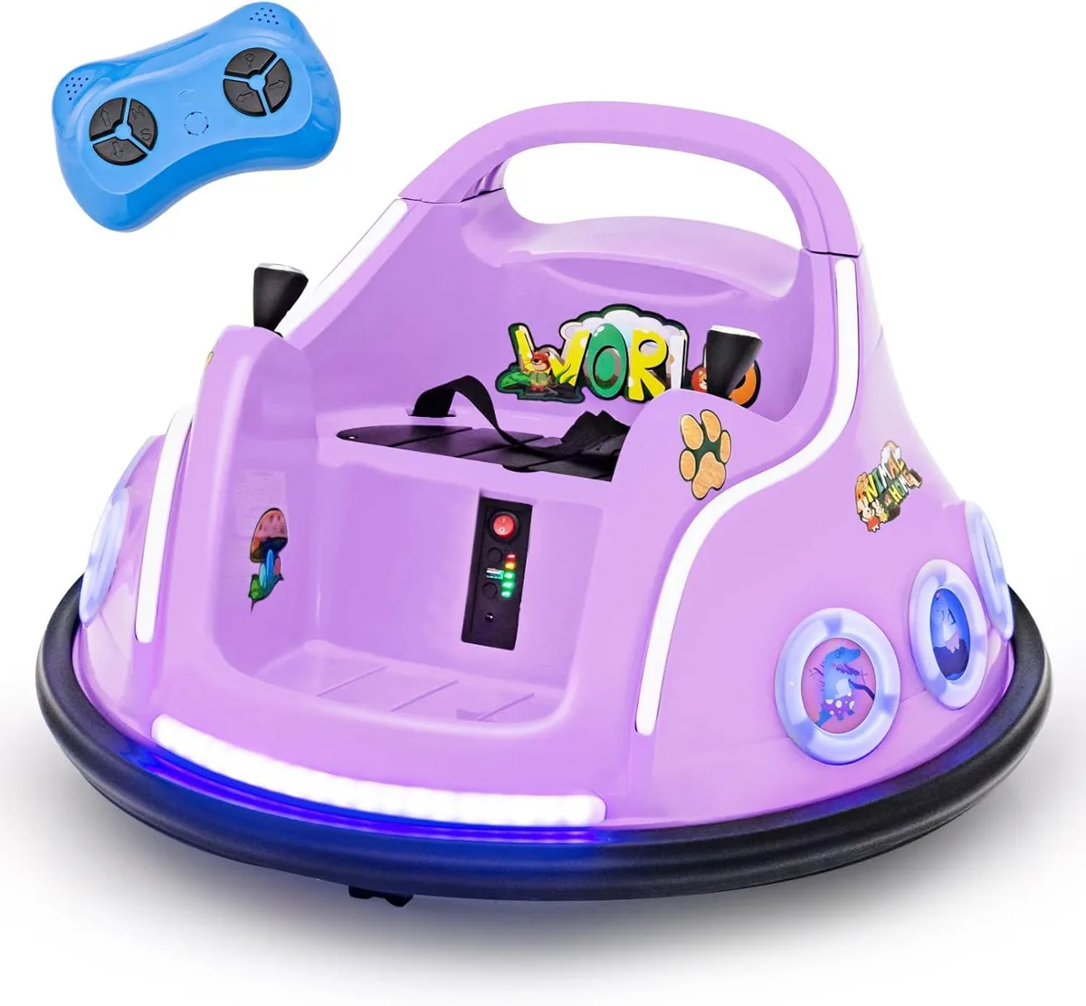usbroway usbroway 12V bumper car rc vehicle 360 spin 1.25 mph purple — product photo