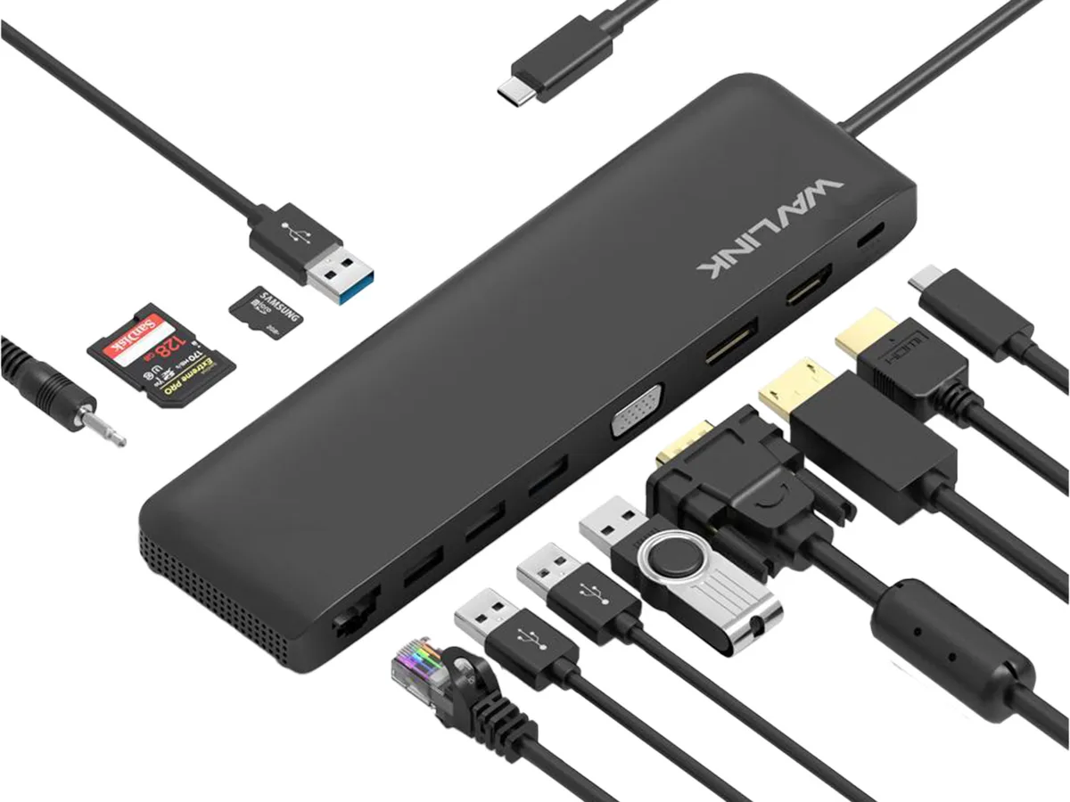 Wavlink Wavlink WL-UMD04 Triple Display USB-C Docking Station 85W PD Black — product photo