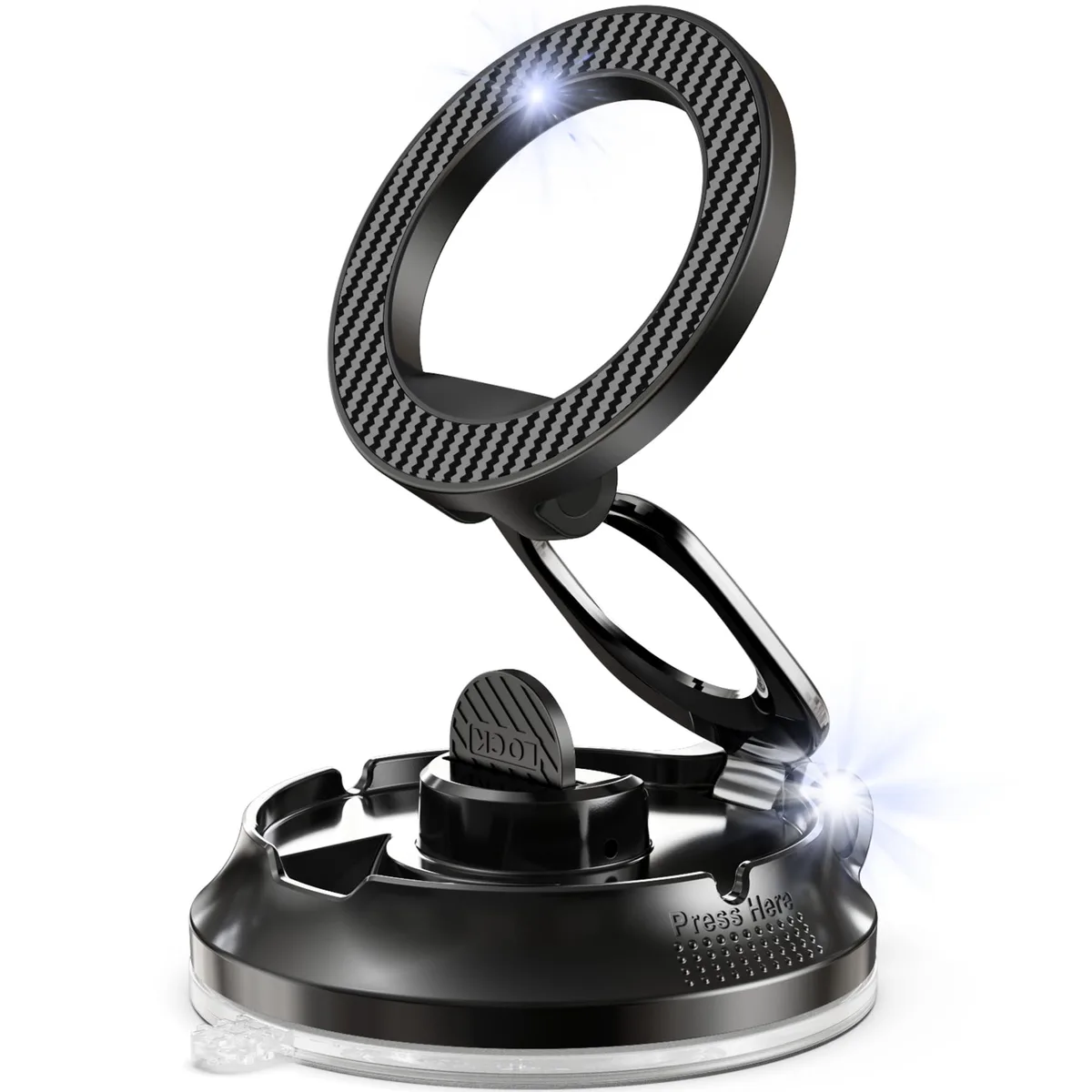 No Sew No Sew ZJ-1230 Magnetic Phone Mount 90LB 3000gf 360° Black — product photo