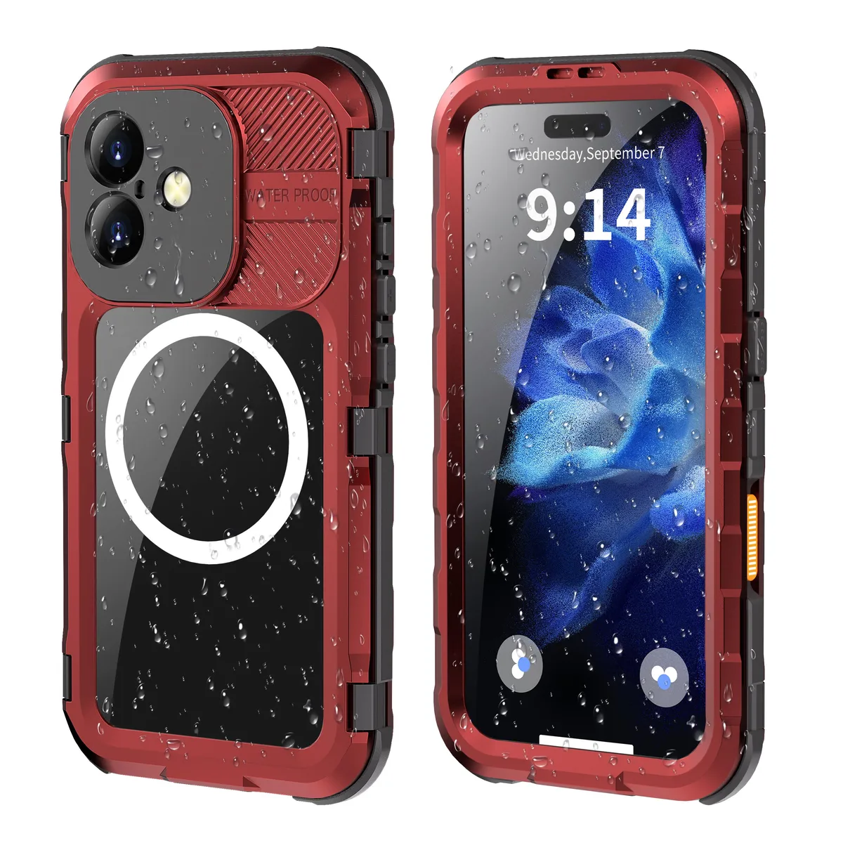 BONAEVER BONAEVER iPhone 16 6.1" Waterproof Case IP68 MagSafe Red — product photo