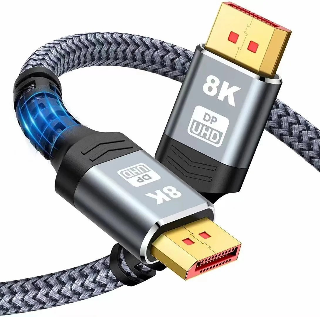 LUOM LUOM DP8KA1 DisplayPort cable 10 ft 8K 60Hz 4K 144Hz 2K 240Hz HBR3 32.4 Gbps HDR HDCP 2.2 — product photo