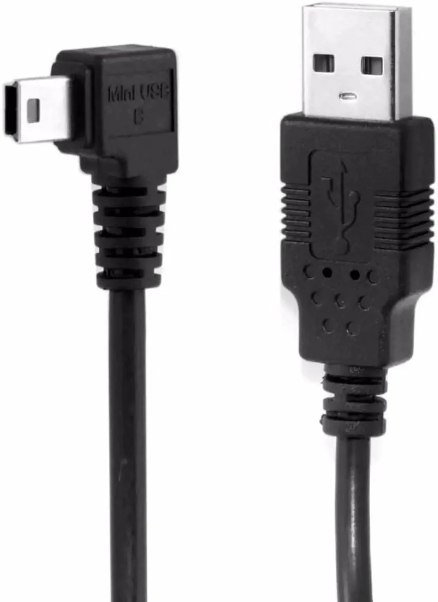 SMUGDESK SMUGDESK 90° Left-Angled Mini USB B 5-Pin to USB 2.0 Male Cable with Ferrite Core 3.0m — product photo
