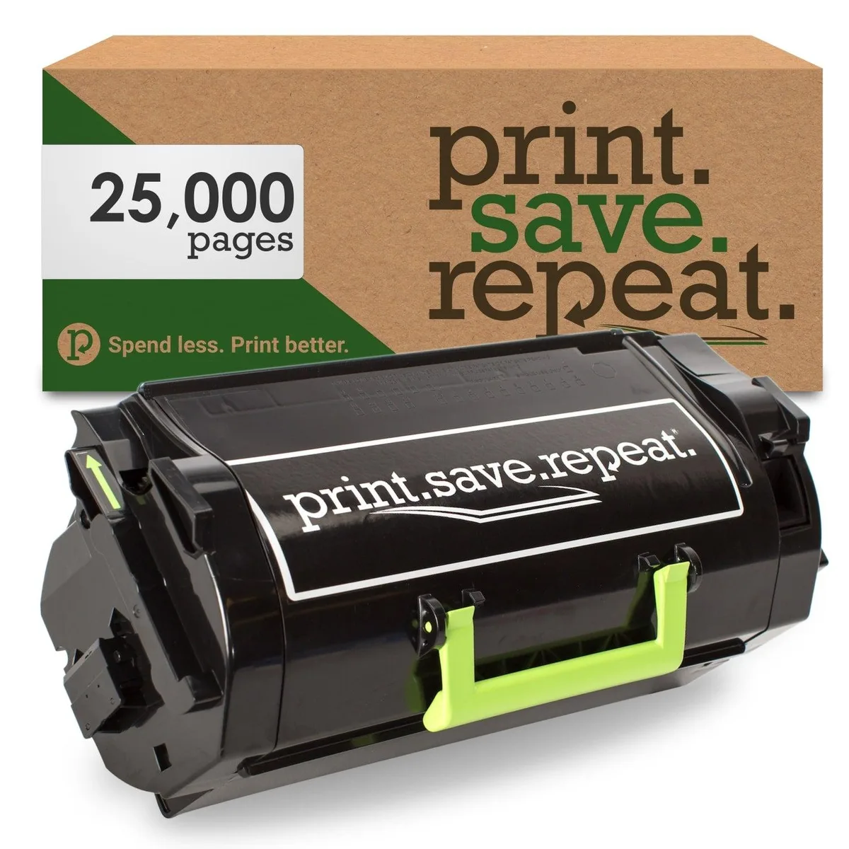 Print.Save.Repeat. Print.Save.Repeat. Lexmark 521H (52D1H00) High Yield Toner Cartridge 25000 Pages — product photo