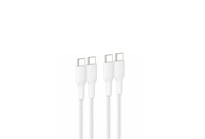 Belkin Belkin CAB025FQ1MWH2PK USB-C to USB-C Cable 240W 1m White 2-Pack — product photo