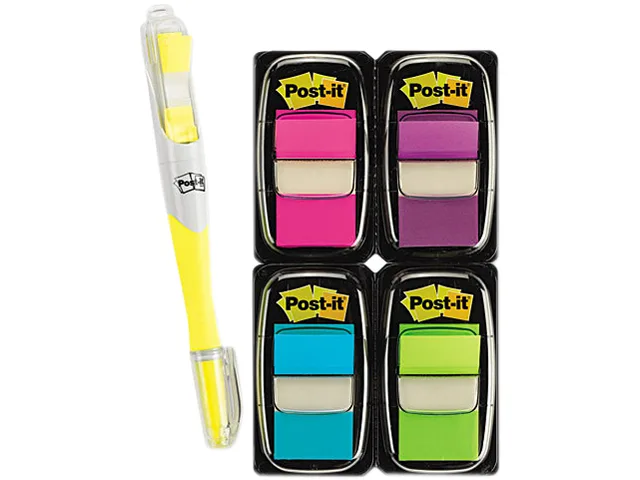 Post-it Post-it 680-PPBGVA Flag Value Pack 200 Flags + Highlighter 50 Flags — product photo