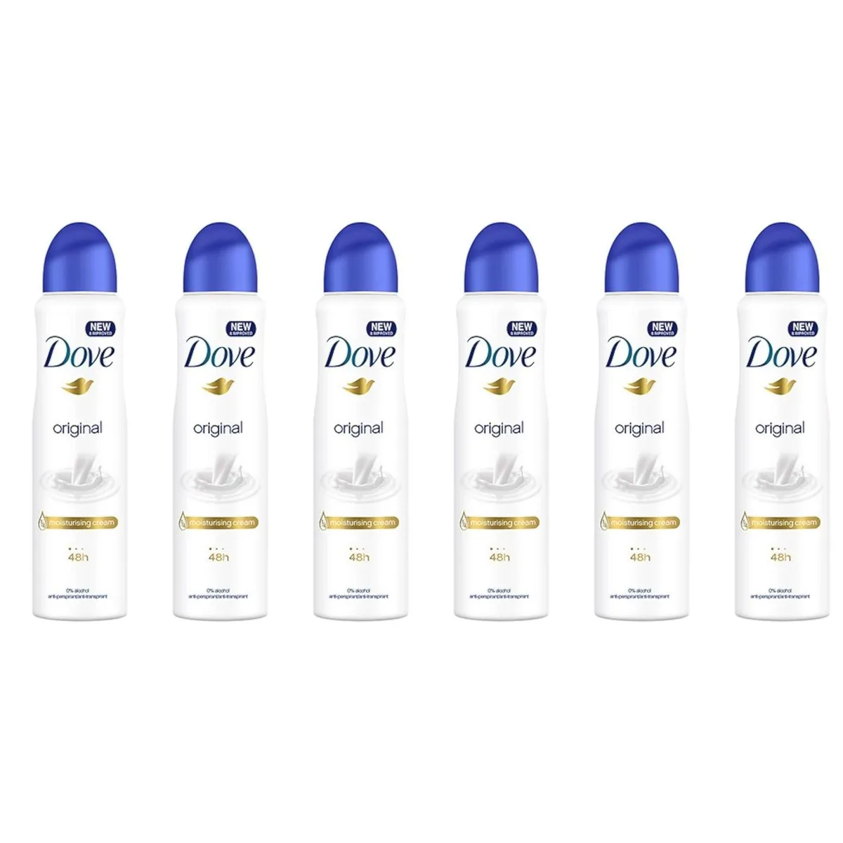 Dove Dove Original Moisturising Cream Antiperspirant 150 ml 6-Pack skin care — product photo