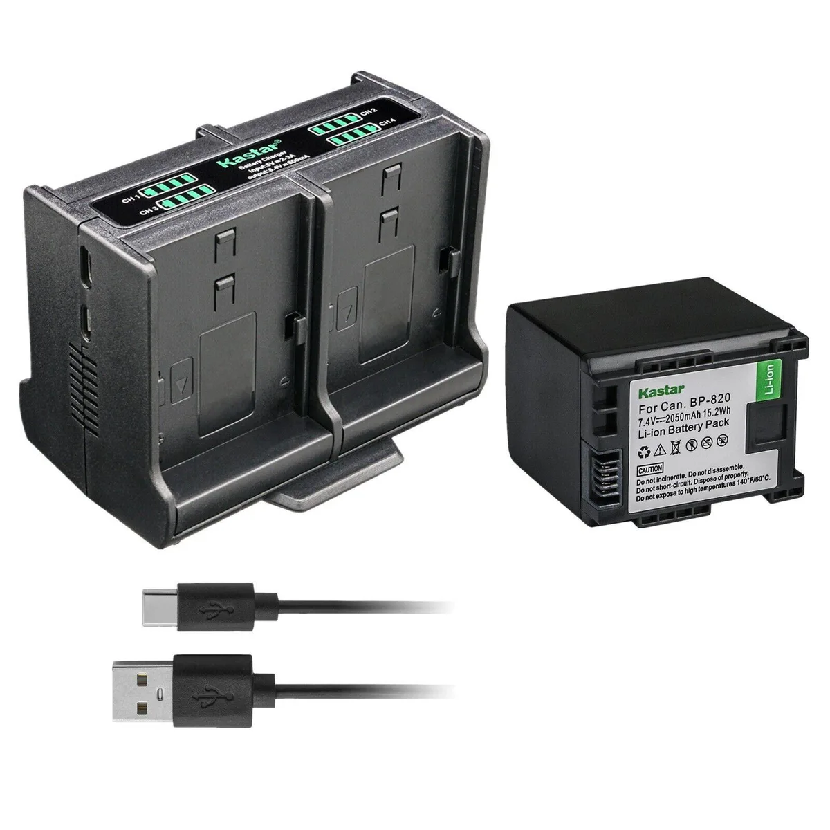 Kastar Kastar BP-820 2050mAh Battery + Quad USB Charger — product photo