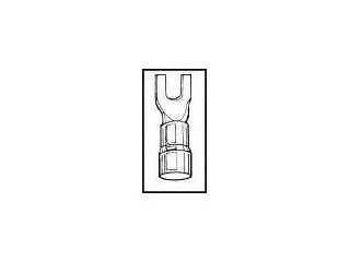 Thomas &amp; Betts Thomas &amp; Betts STA-KON 10RC-10F 12-10 AWG Vinyl Fork Terminal #10 Stud Yellow PK50 — product photo