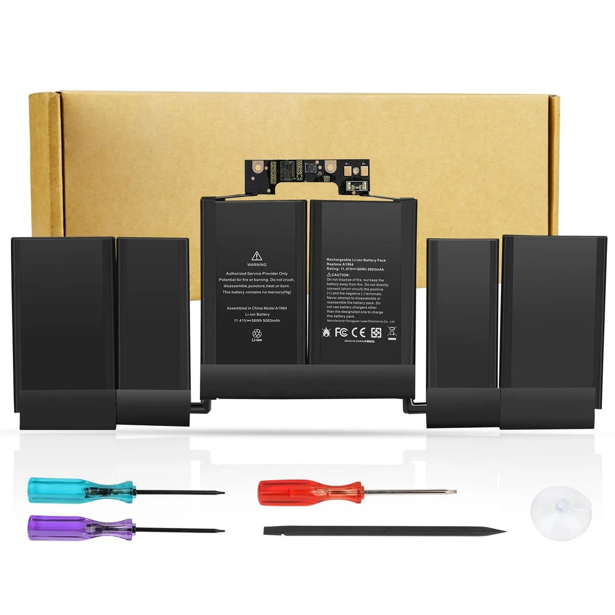 GSM Outdoors GSM Outdoors A1964 2 in 1 accessory 58Wh 11.41V for MacBook Pro 13 A1989 — product photo