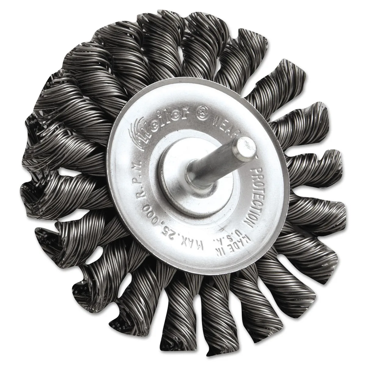 Weiler Weiler 804-17682 Twist-Knot Wire Wheel 3" 25000 rpm Steel — fotografie produktu