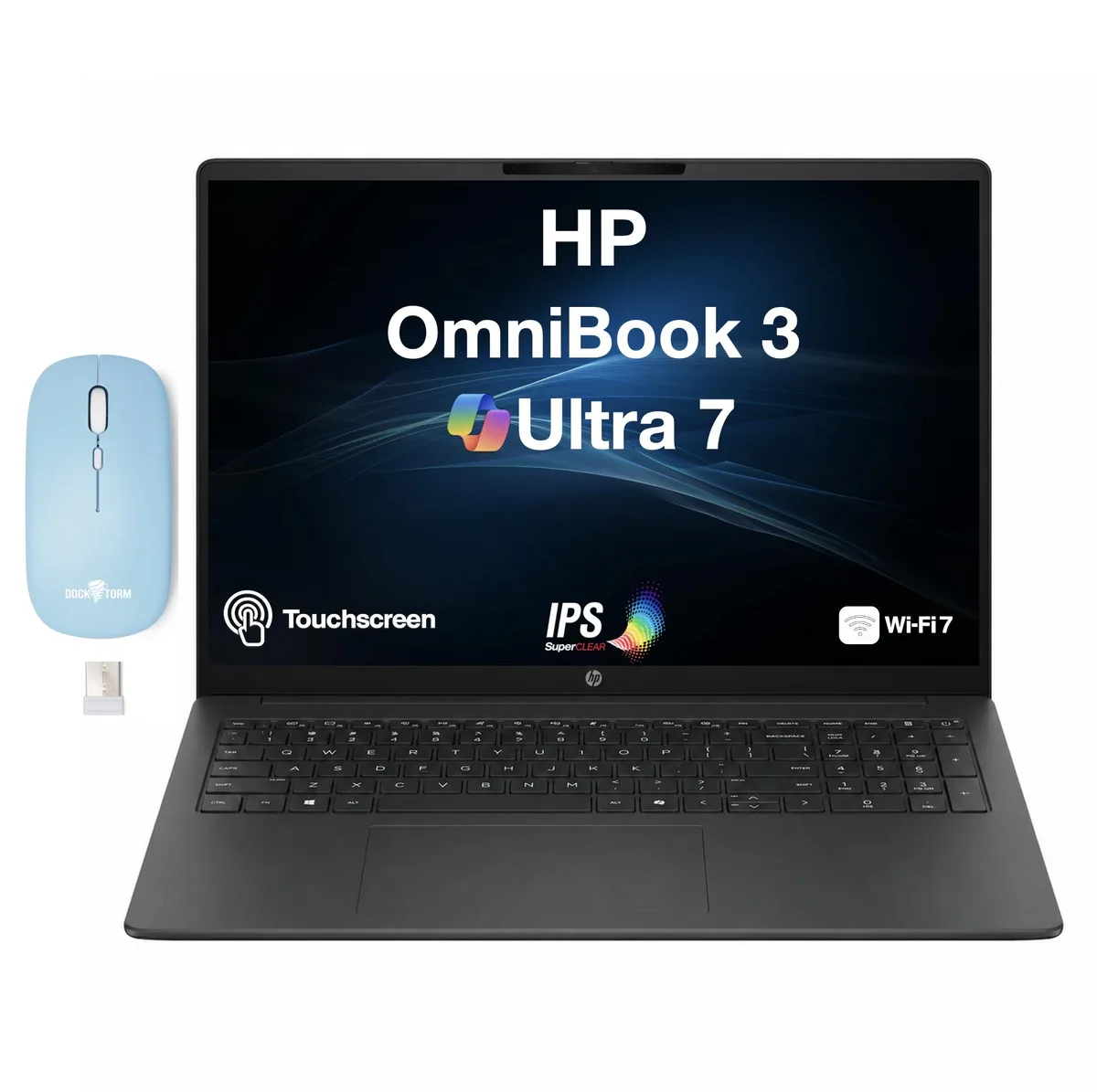 HP HP OmniBook 3 16.0" Touchscreen Ultra 7-255U 64GB DDR5 2TB SSD Silver — product photo