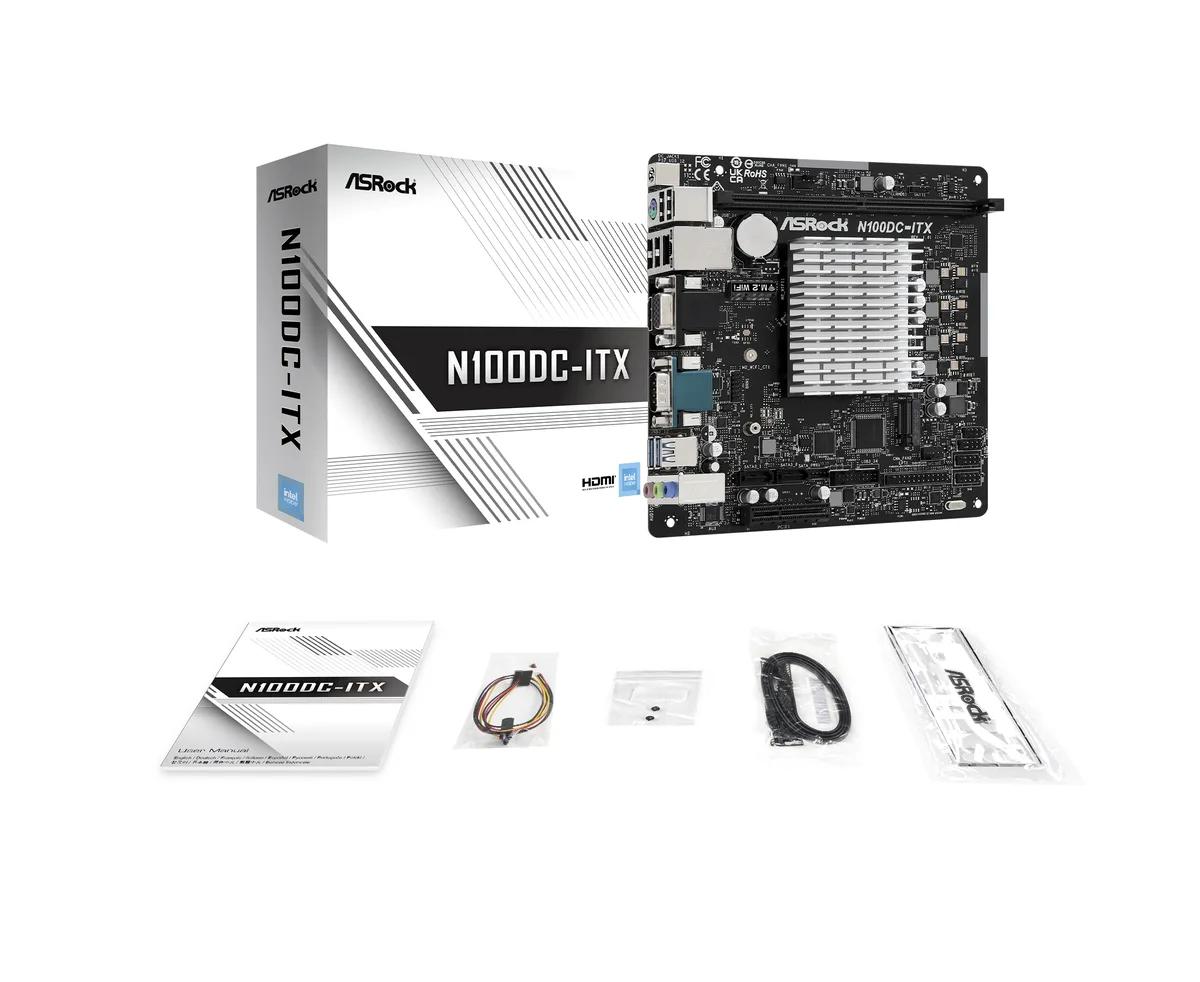 ASRock ASRock N100DC-ITX Intel Motherboard Mini ITX — product photo