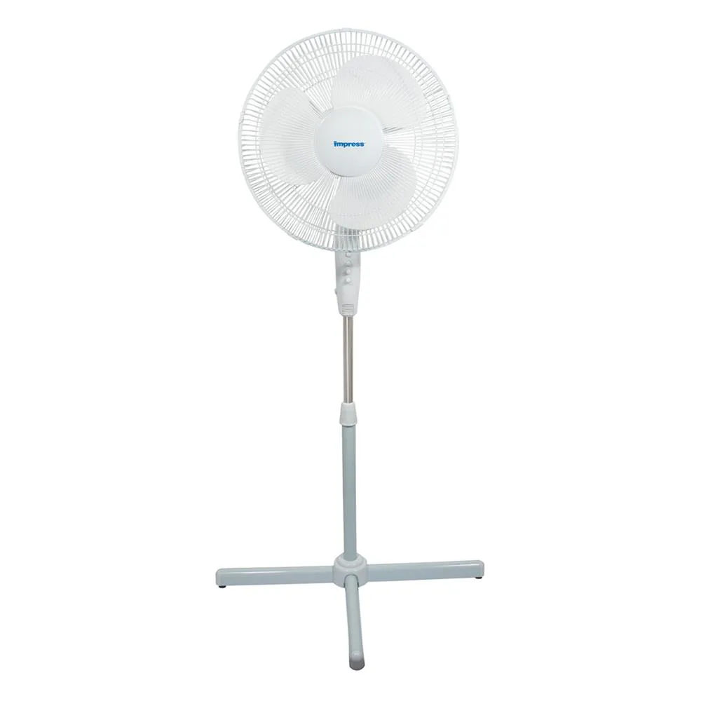 Impress Impress IM-716W 16" Stand Fan White 3-Speed 90° Oscillation — product photo