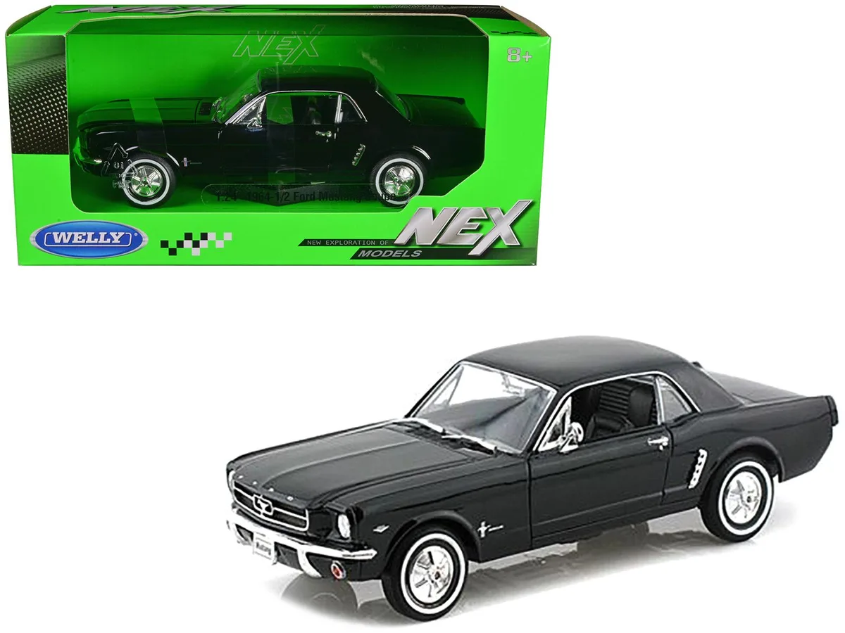 Welly Diecast Welly Diecast 1964 1/2 Ford Mustang Coupe Hard Top Black 1/24 hobby collectible — product photo