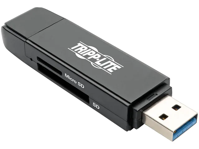 Tripp Lite Tripp Lite U452-000-SD-A 2-in-1 SD Micro SD card reader USB-A USB-C — product photo