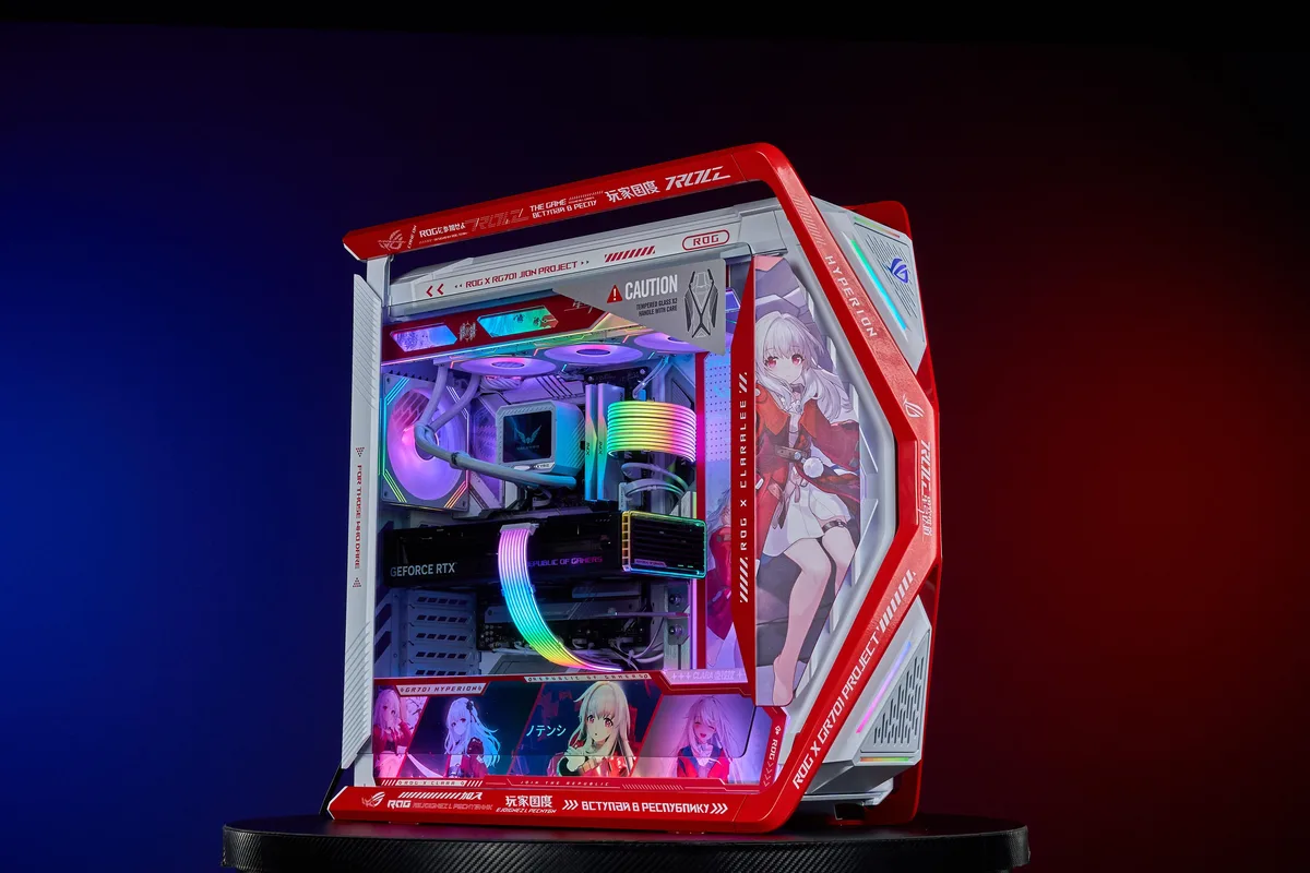 Corn Electronics Corn Electronics GR701 E-ATX PC case White Red 420 mm radiator 140 mm fans — product photo