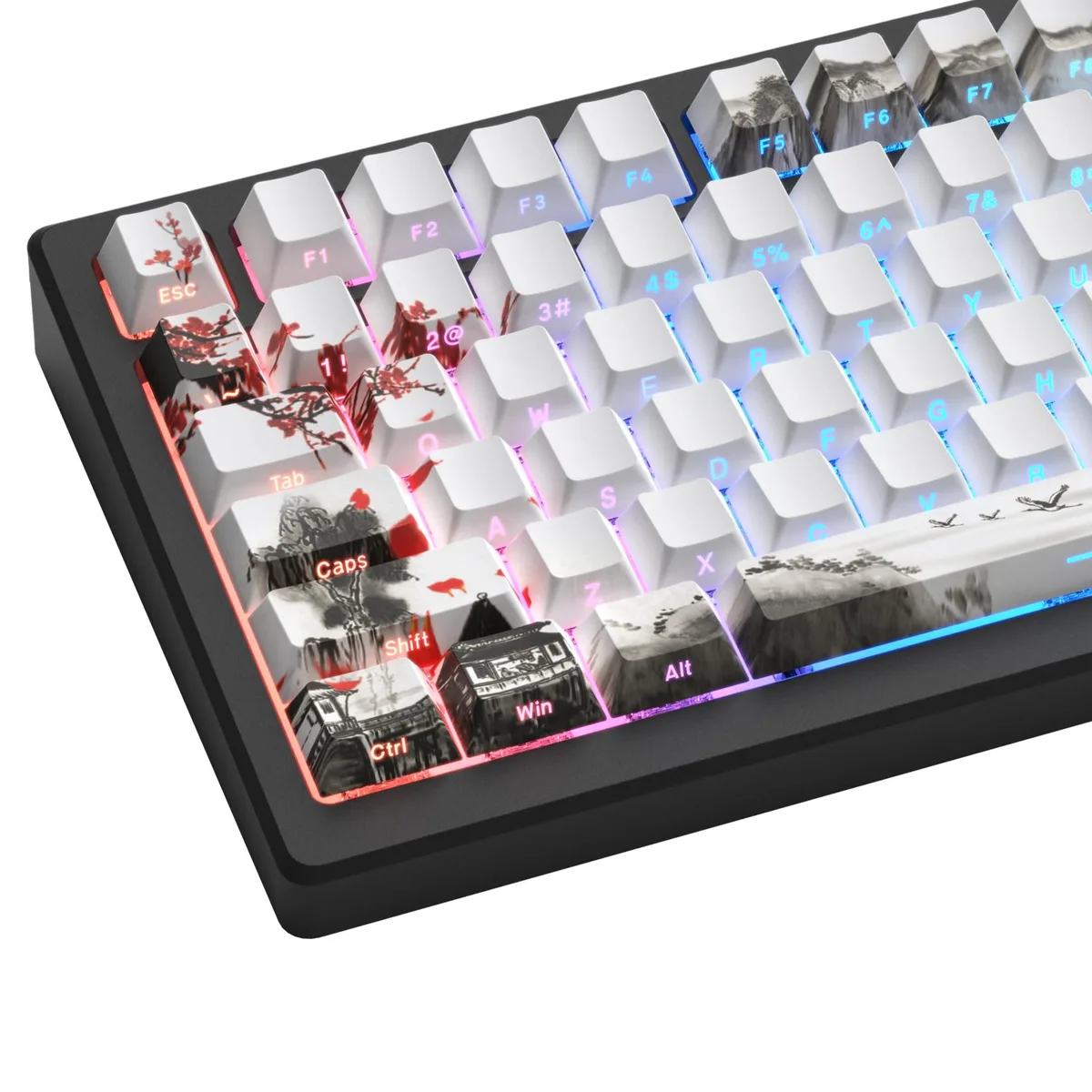 Womier Womier PBT Keycaps 130 Keys Cherry Blossom Cherry Profile — product photo