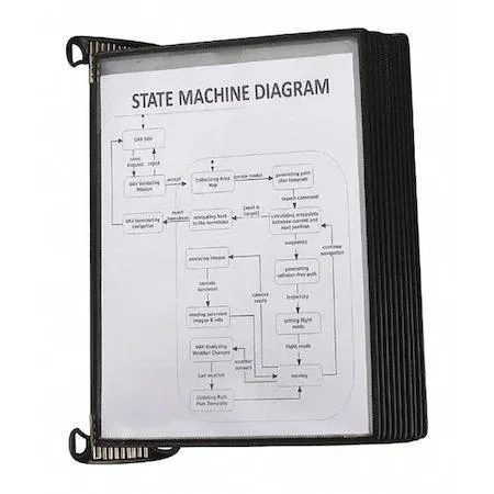 T-Pro magnetic wall unit with ten transparent pockets