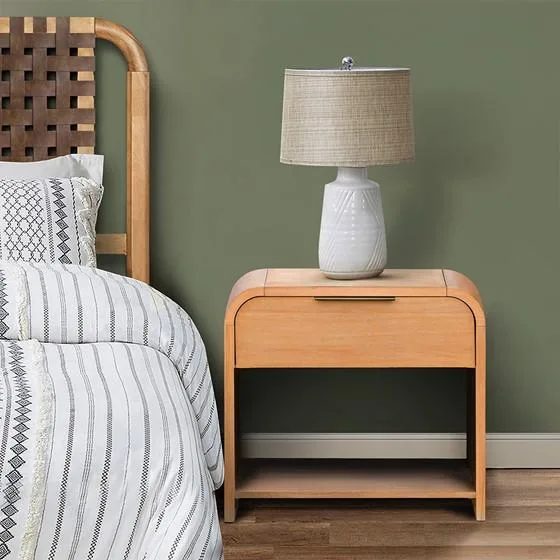 tuphen tuphen Modern One Drawer Waterfall Nightstand 26W 16D 24H — product photo