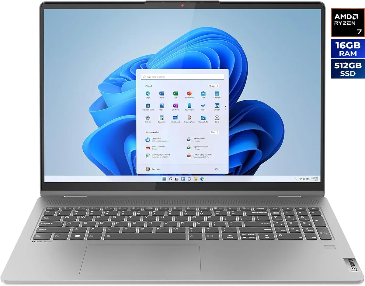 Lenovo Lenovo IdeaPad Flex 5 2-in-1 16" Ryzen 7 7730U 16GB 512GB laptop — product photo