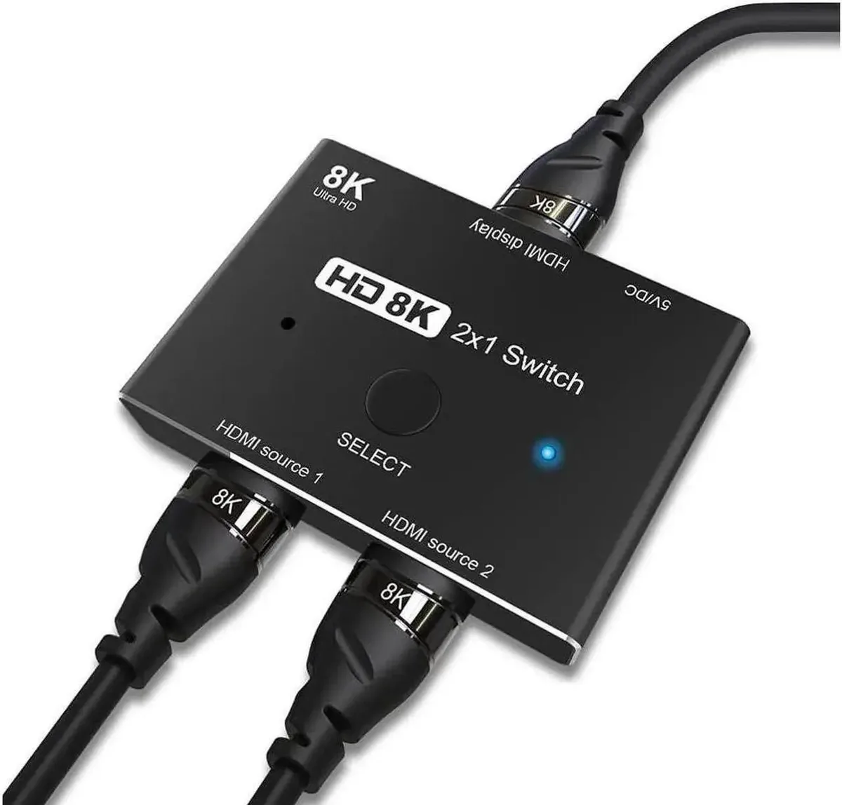 SMUGDESK SMUGDESK Directional 2×1 HDMI 2.1 Switch 48Gbps 8K@60Hz 4K@120Hz HDCP2.3 Converter — product photo