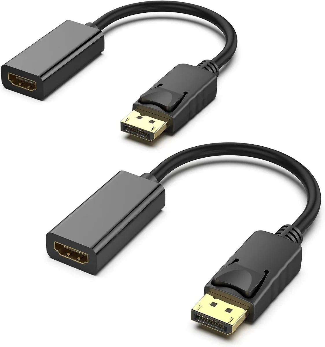 BUCIER BUCIER DisplayPort to HDMI Adapter 1.2 to 1.4 Male Female 2Pack — product photo