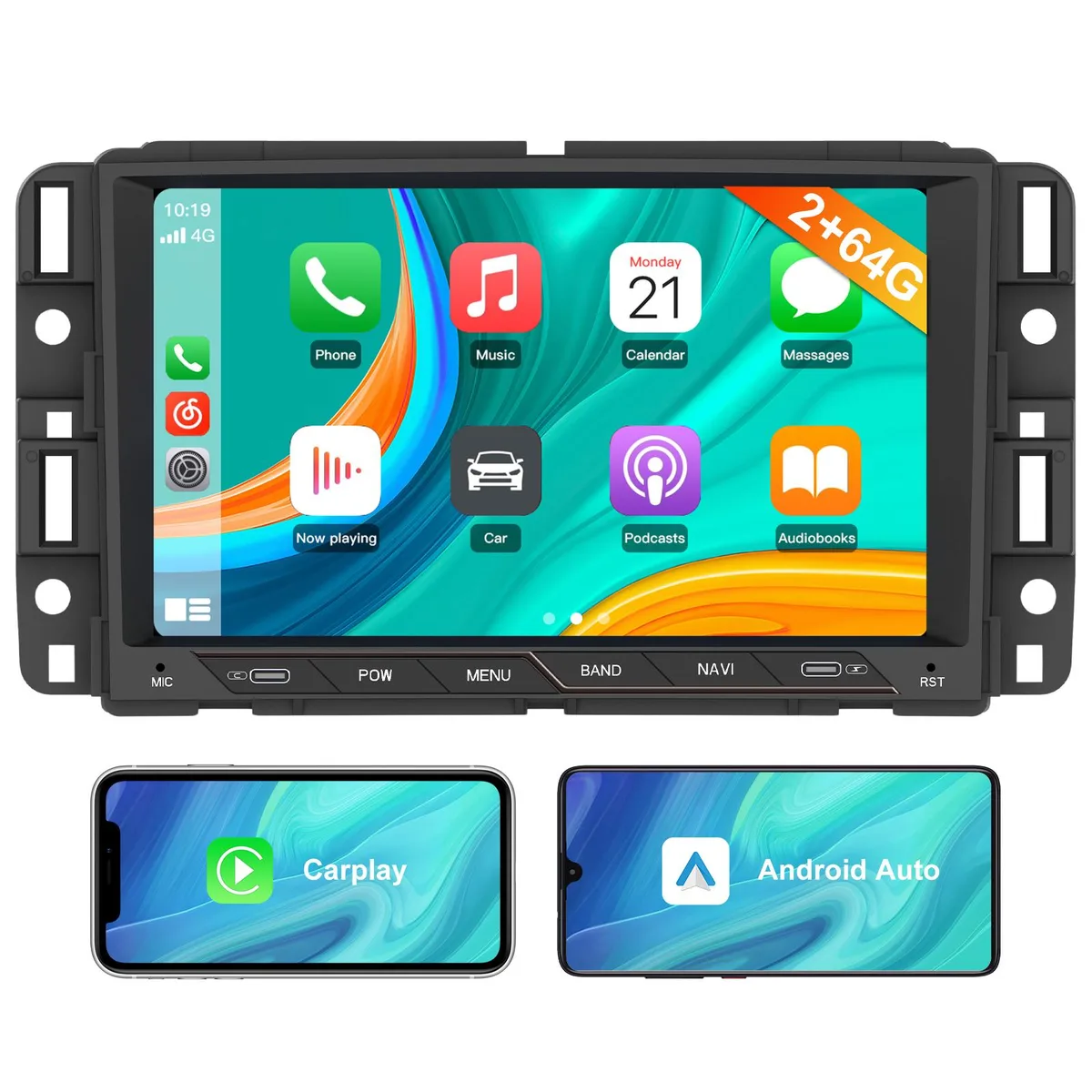 litillbuly litillbuly 2G+64G Android 13 Car Stereo 8" Touch for Chevy Silverado GMC Sierra Yukon Buick — product photo