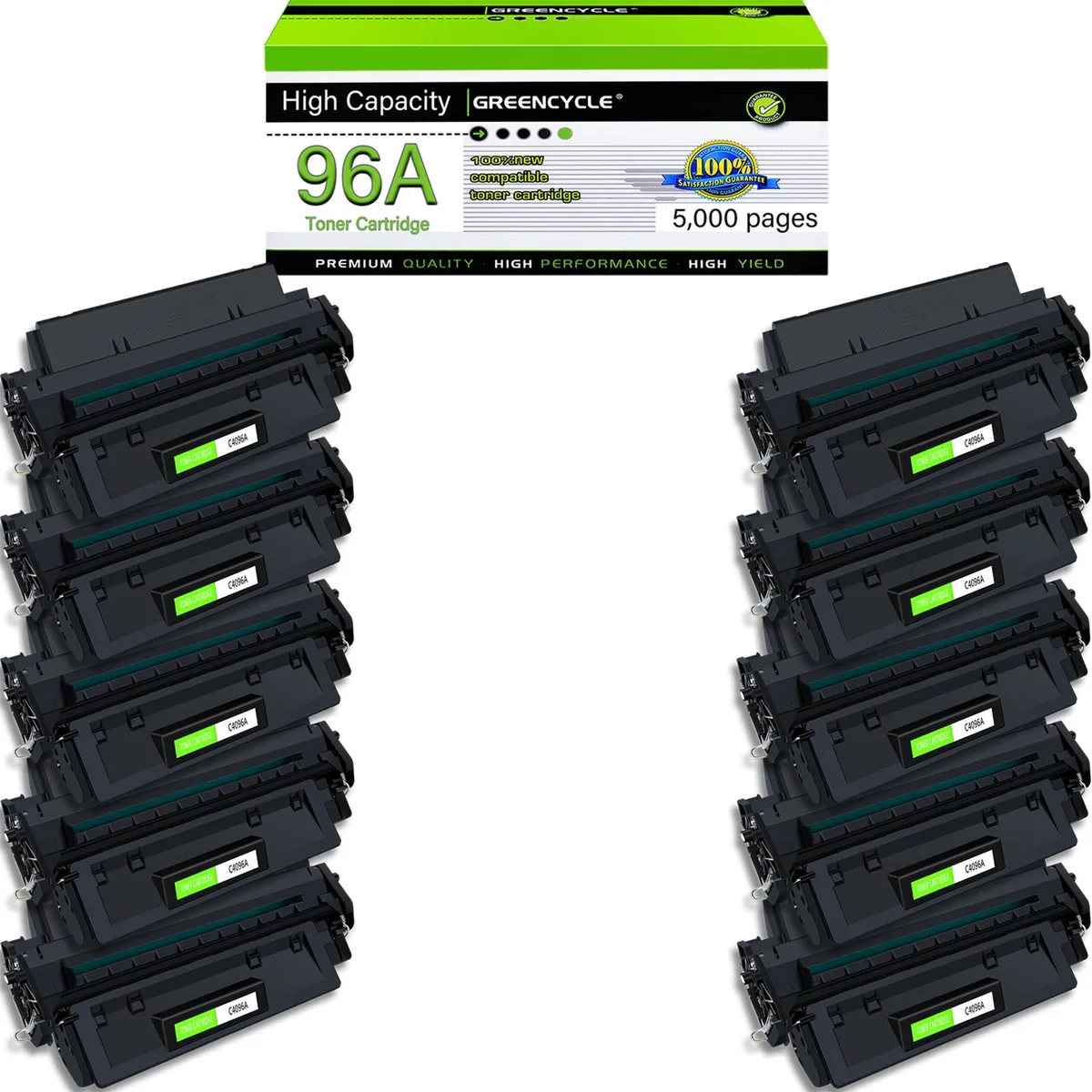 GREENCYCLE GREENCYCLE C4096A 10-Pack Compatible Toner Cartridge for HP 96A — product photo
