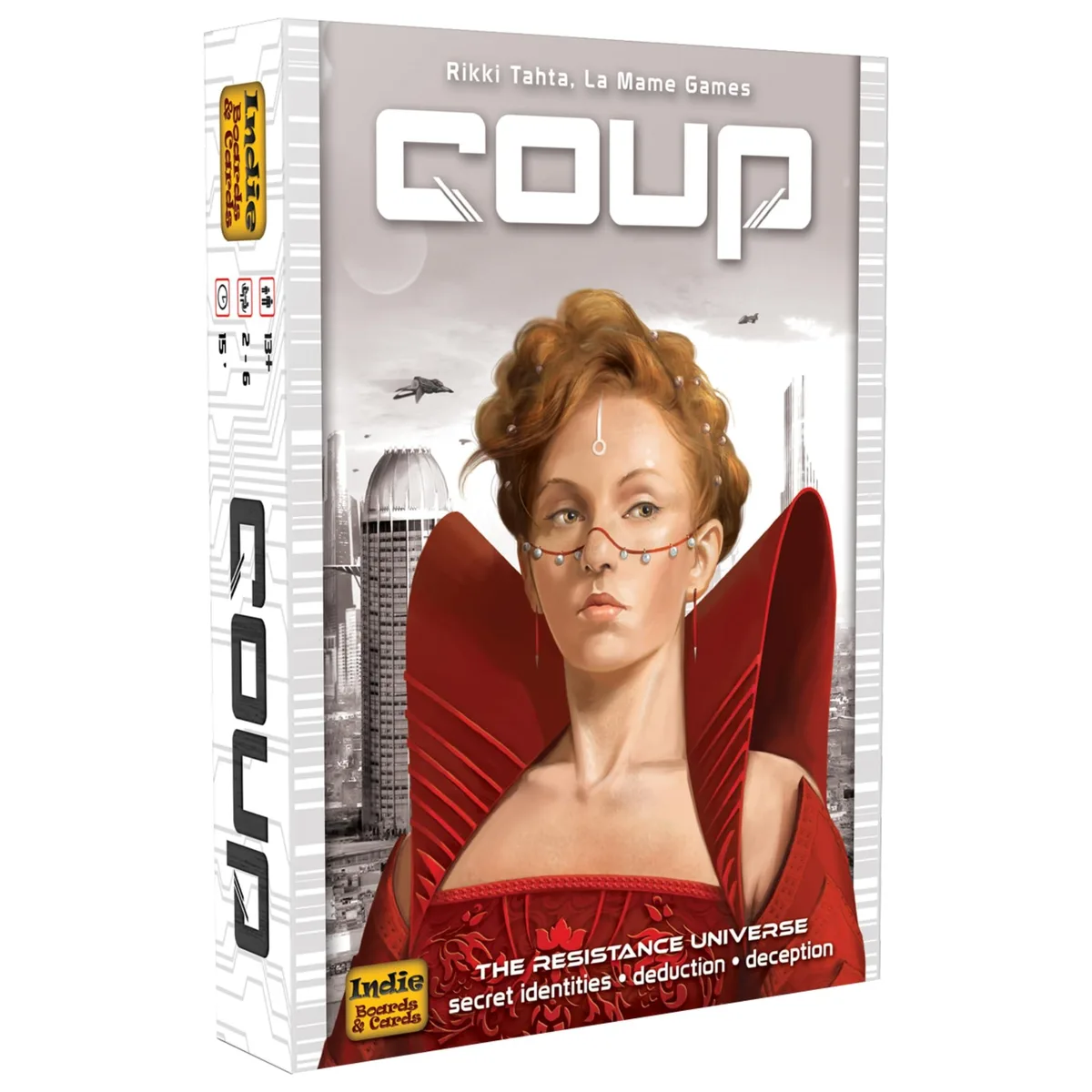 Worry Free Gadgets Coup Card Game Black 2-6 Players — product photo