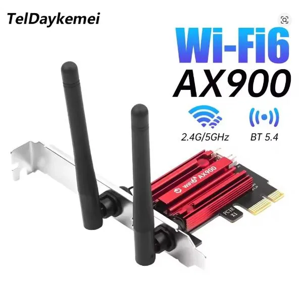 TelDaykemei TelDaykemei PCIE-AX900 WiFi 6 AX900 Bluetooth 5.4 network card — product photo