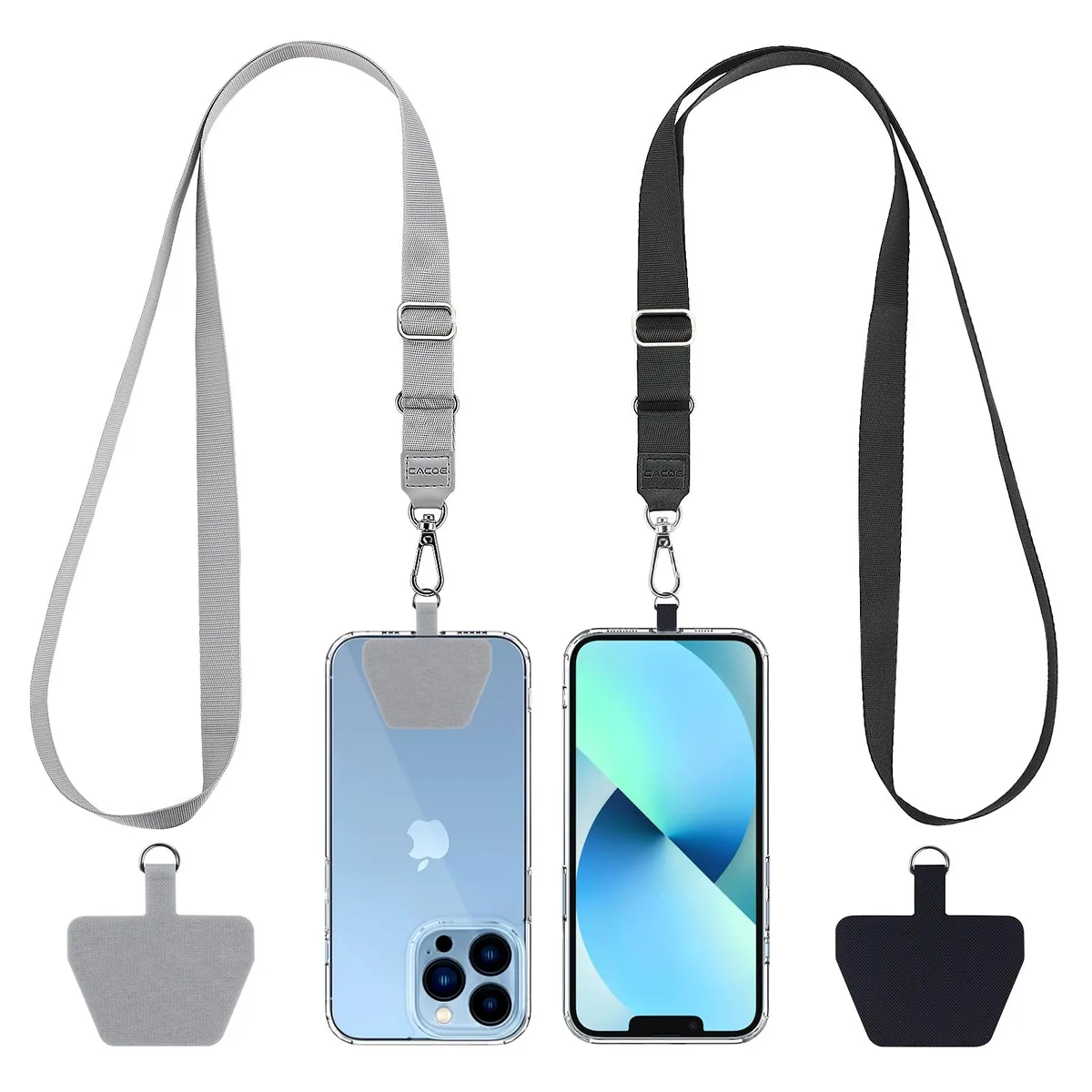  CACOE 06CPLY Neckwear 2 Pack Adjustable 11.8–21.7 in Black Gray — product photo