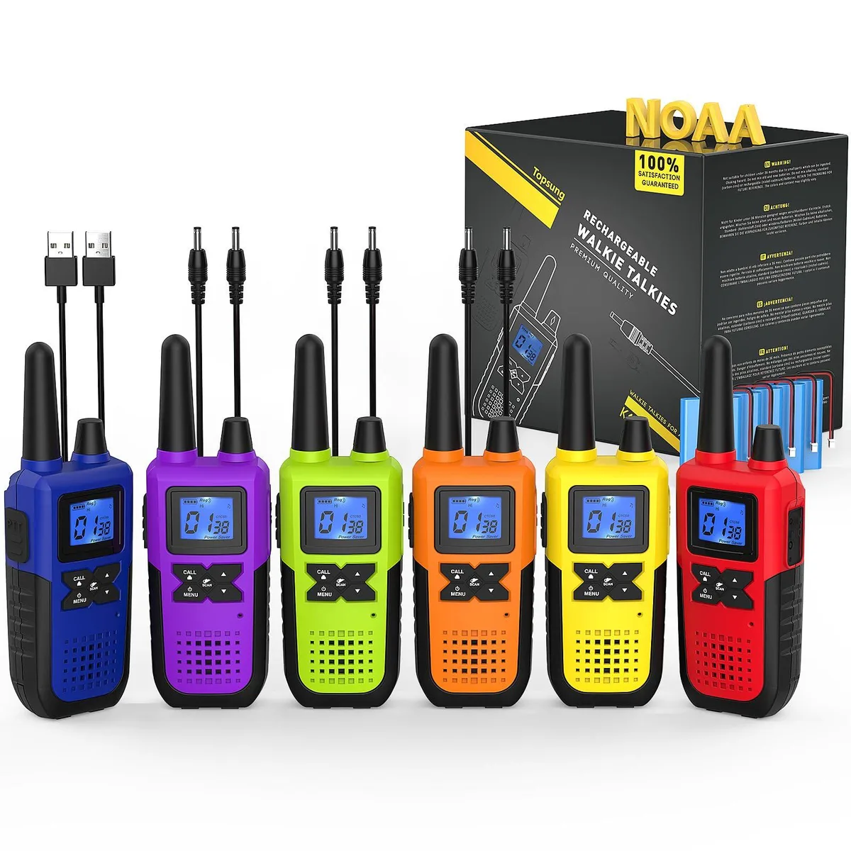  Topsung 2ACVFK-10B 22-Channel FRS Radio 6-Pack — product photo
