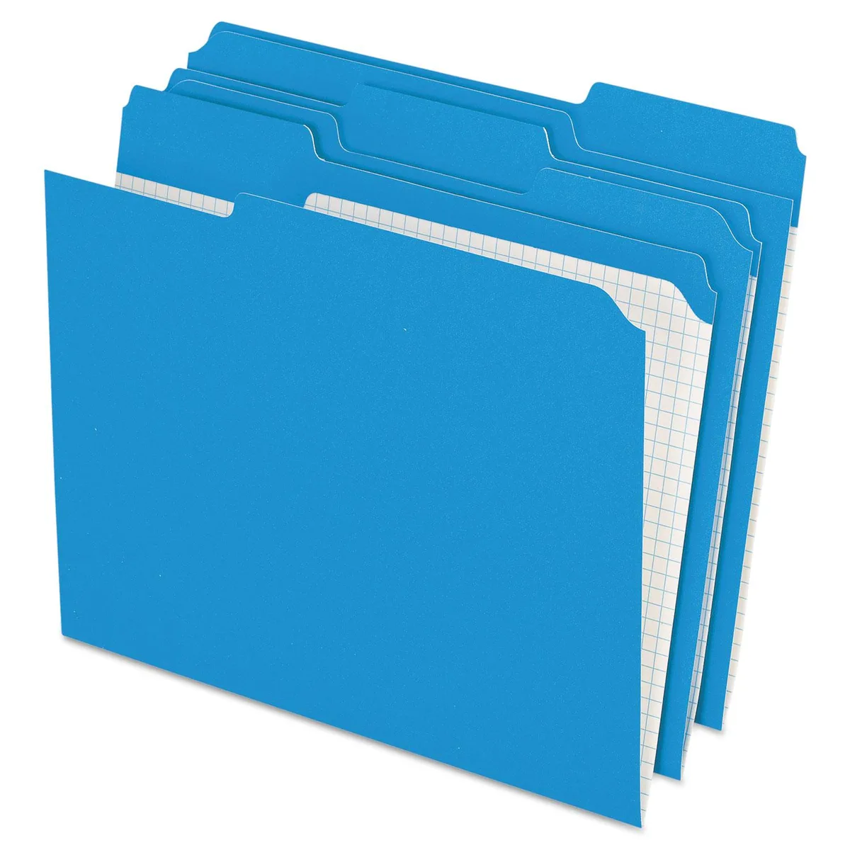 Pendaflex Essentials Pendaflex Essentials R15213BLU 1/3-Cut Letter File Folders Blue 100/Box — product photo