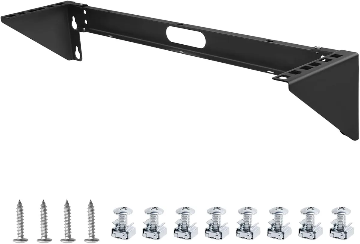 TAURKENAM TAURKENAM 2U Hinged Wall Mount Patch Panel Bracket 19.1in server rack — product photo
