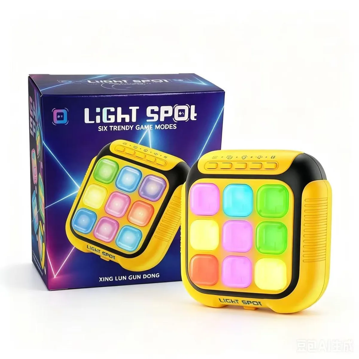  Worry Free Gadgets Electronic Tic Tac Toe Handheld Game 6-in-1 Black — product photo