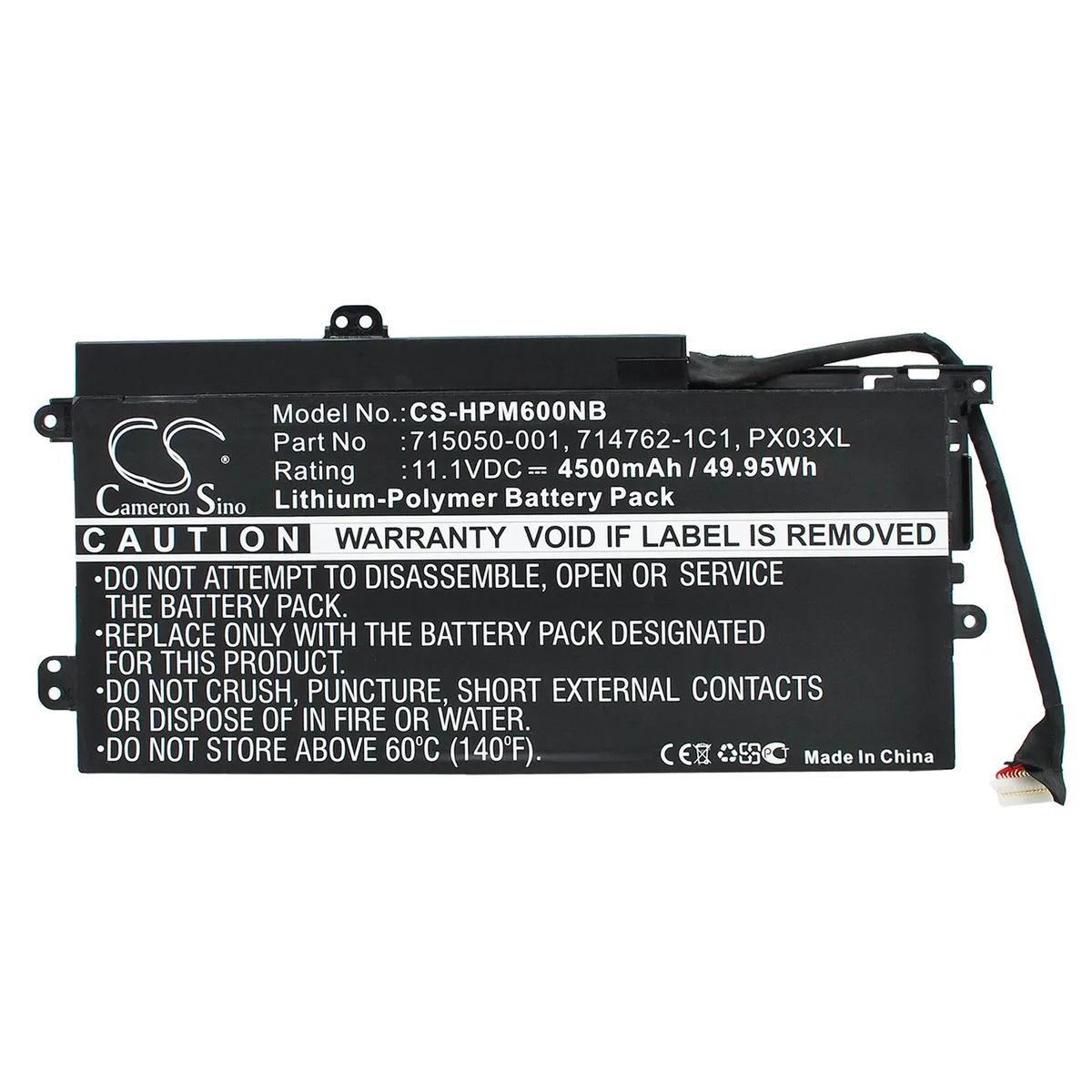 Cameron &amp; Co Cameron &amp; Co DS-CS-HPM600NB laptop battery 4.5 Ah black — product photo