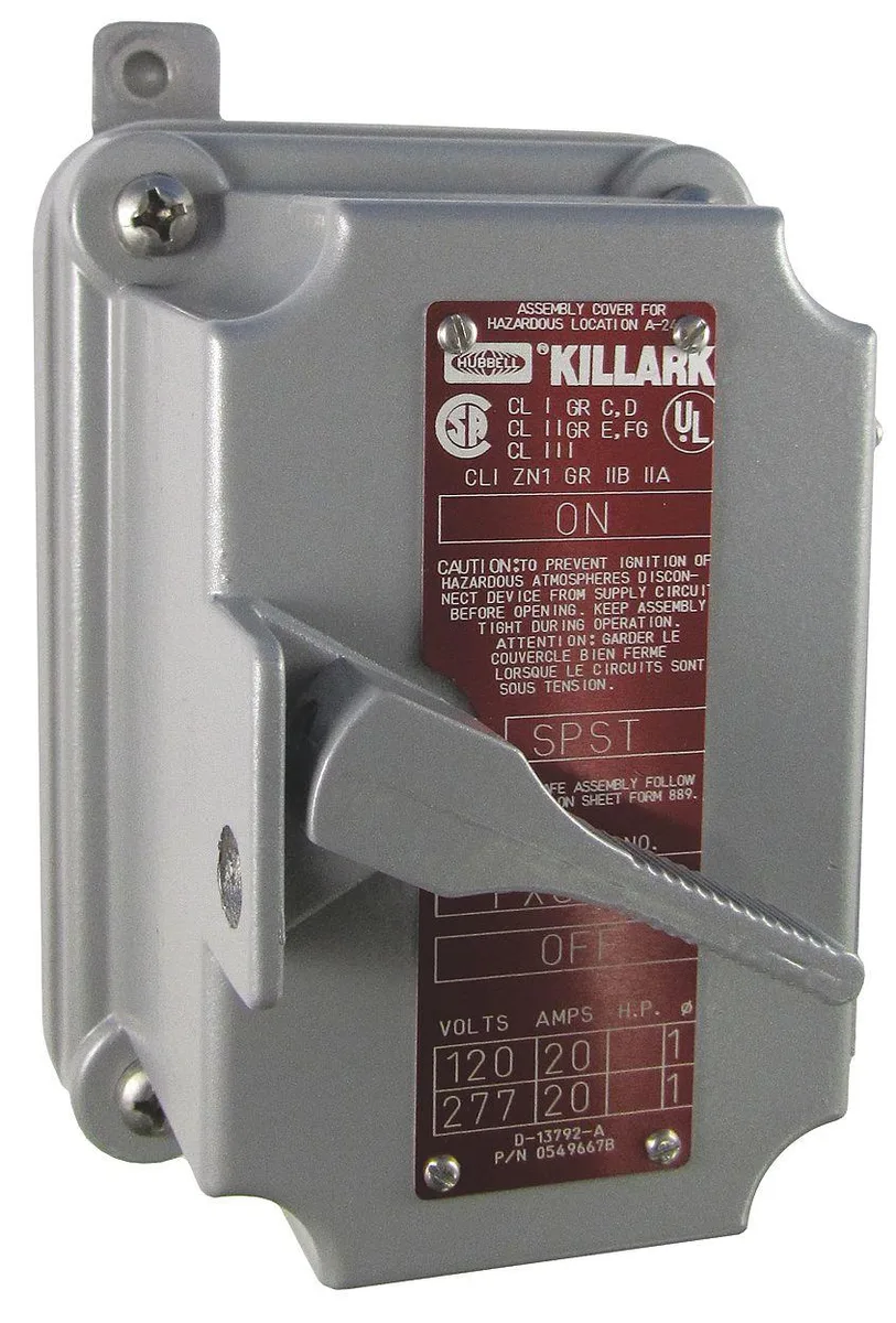 Killark Killark FXSX12 Manual Motor Switch 20 A 2 P 1 Phase Handle — product photo
