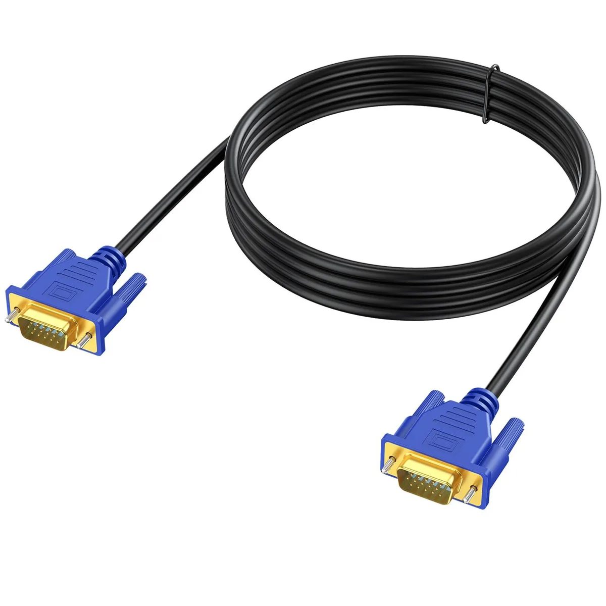 BUCIER BUCIER VGA cable 10 ft blue male-to-male 15-pin — product photo