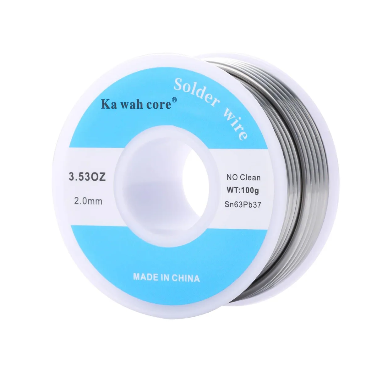 Spool of 2.0mm 63/37 tin rosin core solder wire 100g