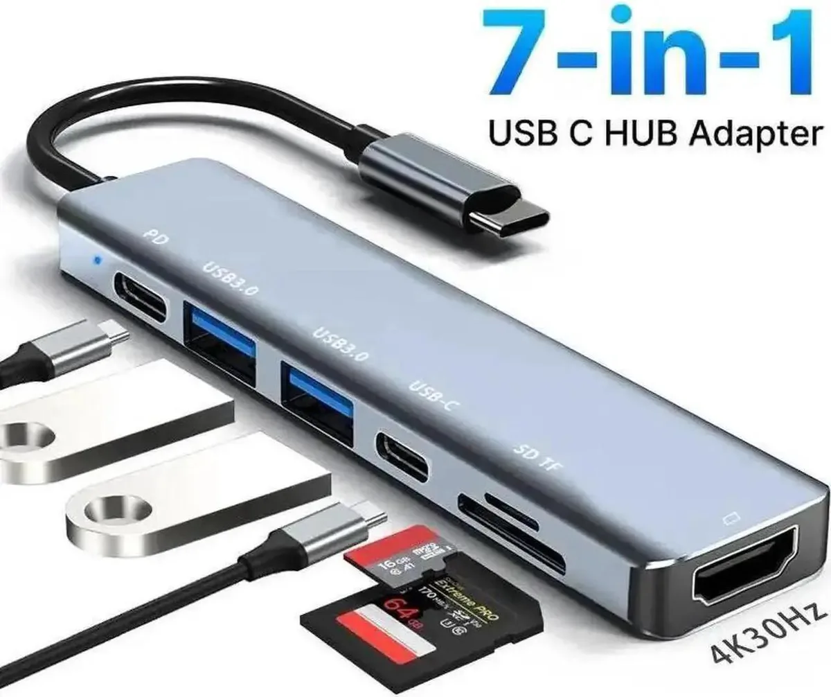 SMUGDESK SMUGDESK 7-in-1 USB-C Docking Station Dual Monitor 4K HDMI 2 USB 3.0 100W PD — product photo